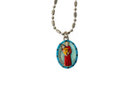 Saint Cayetano Miraculous Medal - Hand-Painted on Italian Silver by Saints For Sinners