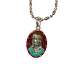 Ecce Homo Suffering Jesus Miraculous Medal - Hand-Painted on Italian Silver by Saints for Sinners