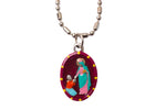 Saint Elizabeth of Hungary Miraculous Medal - Hand-Painted on Italian Silver by Saints For Sinners