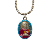 Saint Gemma Galgani Medal - Hand-Painted on Italian Silver by Saints For Sinners