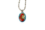 Saint Gertrude of Nevilles Miraculous Medal - Hand-Painted on Italian Silver by Saints For Sinners