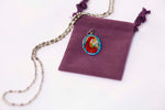 Saint Gertrude of Nevilles Miraculous Medal - Hand-Painted on Italian Silver by Saints For Sinners