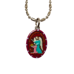 Guardian Angel Medal - Hand-Painted on Italian Silver by Saints For Sinners