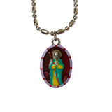 Saint James Medal Necklace - Hand-painted on Italian Silver by Saints For Sinners