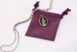 Saint James Medal Necklace - Hand-painted on Italian Silver by Saints For Sinners