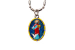 Saint John the Evangelist Miraculous Medal Necklace - Hand-painted on Italian Silver by Saints For Sinners