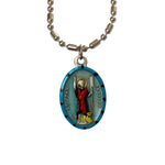 Saint John the Baptist Medal - Hand-Painted on Italian Silver by Saints For Sinners