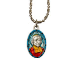 Saint John Baptist de La Salle Medal - Hand-Painted on Italian Silver by Saints For Sinners