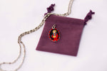 Saint Jude Thaddeus Medal Necklace - Hand-painted on imported Italian Silver by Saints For Sinners