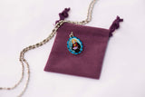Saint Jude Medal Necklace - Hand-painted on imported Italian Silver by Saints For Sinners