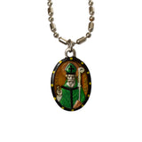 Saint Kevin of Glendalough Medal - Hand-Painted on Italian Silver by Saints For Sinners