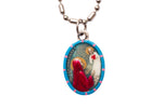 Saint Margaret Medal Necklace - Hand-painted on imported Italian Silver by Saints For Sinners
