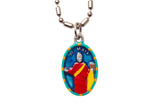 Saint Mark Miraculous Medal Necklace - Hand-painted on Italian Silver by Saints For Sinners