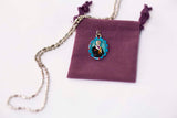 Saint Matt Talbot Medal Necklace - Hand-painted on imported Italian Silver by Saints For Sinners