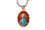 Saint Monica Medal - Hand-Painted on Imported Italian Silver by Saints For Sinners