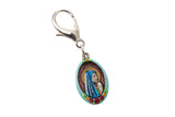 Our Lady of Lourdes - #2/Flower Border, Hand-Painted Saint Medal, Patron of France, Miracles