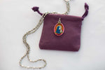 Our Lady of Lourdes Medal - Hand-Painted on imported Italian Silver by Saints For Sinners