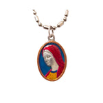 Our Lady of Medjugorje Medal - Hand-Painted on imported Italian Silver by Saints For Sinners