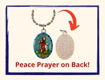 Francis of Assisi, Saint Medal #3, Peace Prayer on back, Patron of Animal Lovers, Ecology, Italy