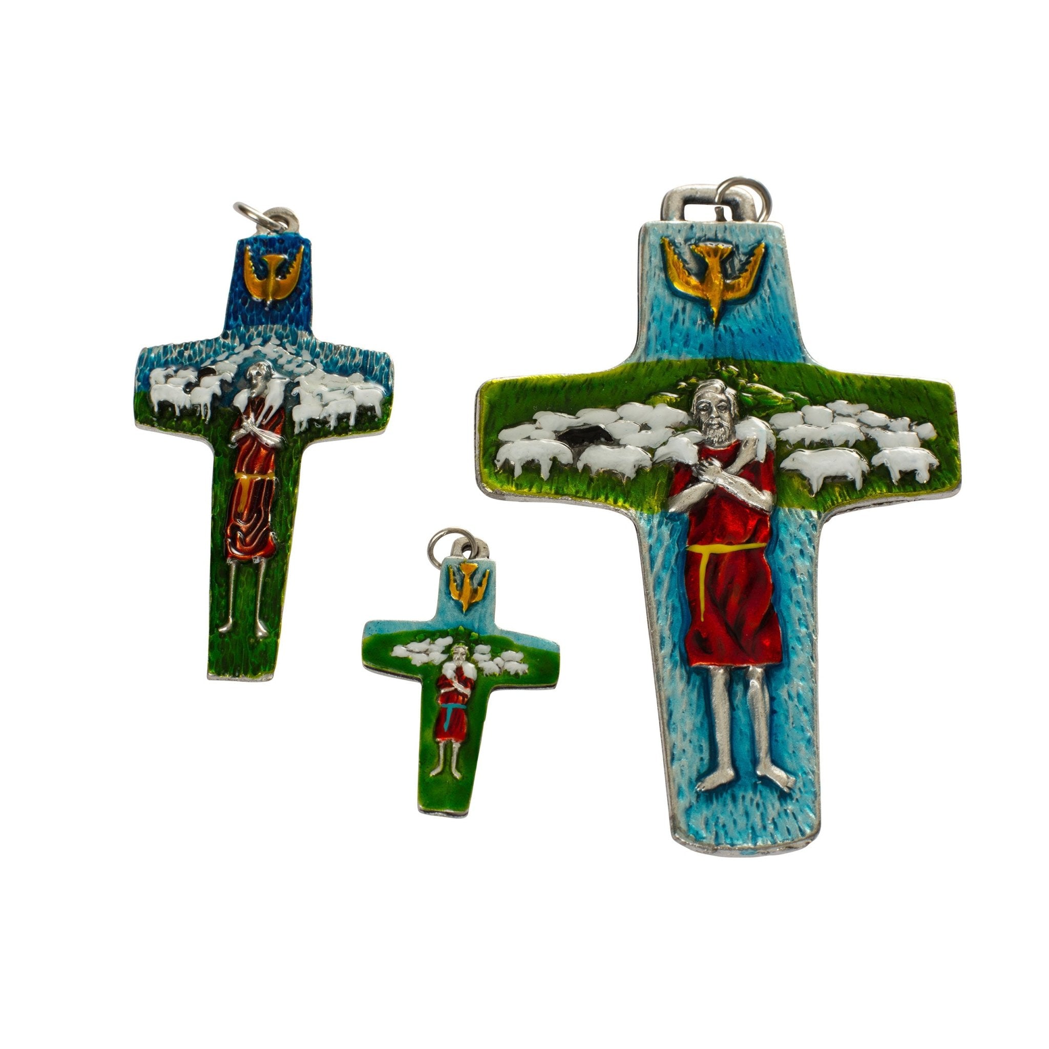 Pectoral Cross of Pope Francis, Hand-Painted, Rosary Cross – Rob ...