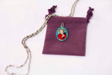 Saint Peter Medal Necklace - Hand-painted on imported Italian Silver by Saints For Sinners