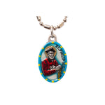 Saint Philip Neri Medal Necklace - Hand-painted on imported Italian Silver by Saints For Sinners