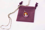 Saint Philomena Medal Necklace - Hand-painted on imported Italian Silver by Saints For Sinners