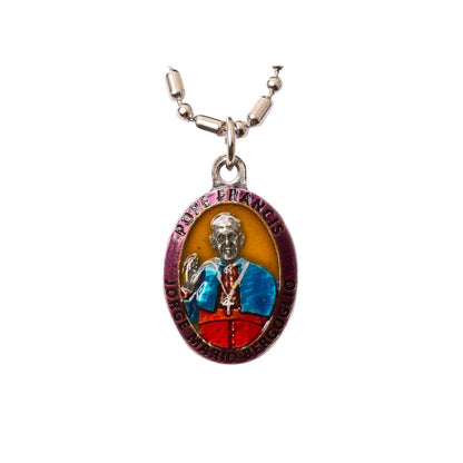 Pope Francis #2, Hand - Painted Medal, The People’s Pope, Catholic Renaissance - Rob Clemenz SaintsforSinners