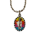 Saint Richard Medal Necklace - Hand-painted on imported Italian Silver by Saints For Sinners