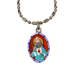 Sacred Heart of Jesus Medal - Hand-Painted on Italian Silver by Saints For Sinners