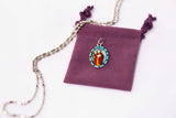 Saint Thomas the Apostle Medal Necklace - Hand-painted on imported Italian Silver by Saints For Sinners