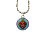 United Hearts Medal Necklace - Hand-painted on imported Italian Silver by Saints For Sinners